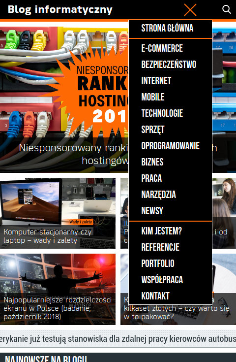 Blog informatyczny Sergiusza Diundyka - zrzut ekranu 4. Blog informatyczny Sergiusza Diundyka - zrzut ekranu 4.