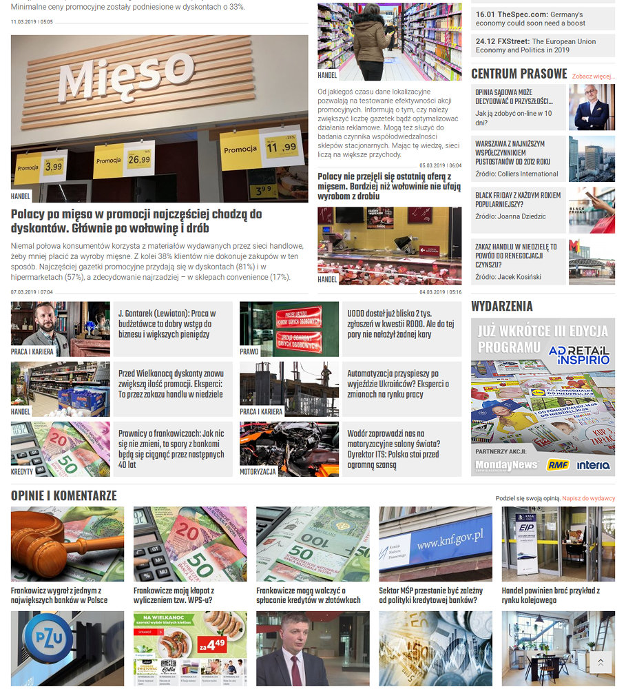 Portal nowościowy MondayNews - zrzut ekranu 3. Portal nowościowy MondayNews - zrzut ekranu 3.